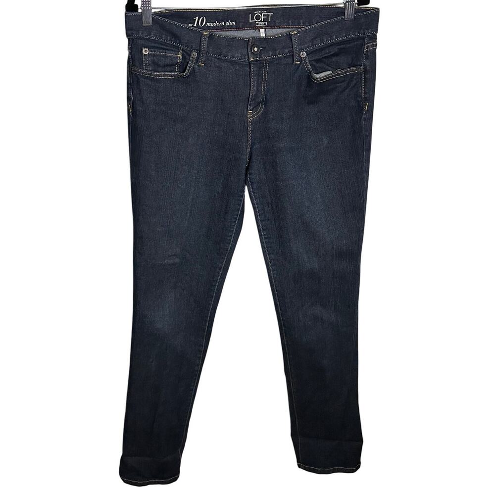 Loft Women's Dark Wash Modern Slim Jeans Size 10 Size 30